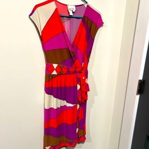 Donna Morgan - Pink Graphic Print Retro Fit & Flare Dress